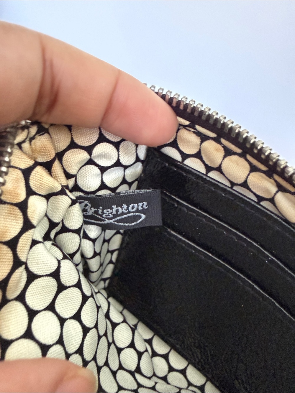 Brighton gold Wristlet with Red Flower Appliqué and Beaded Charm - Picture 8 of 10
